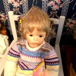 Porcelain lifelike girl doll